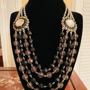 Robert Rose Bib Necklace - Statement Piece